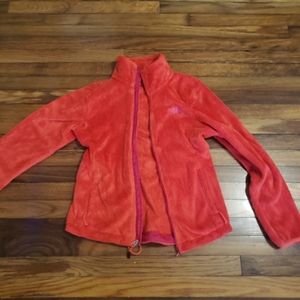 North Face Women's Red Fleece with Pink